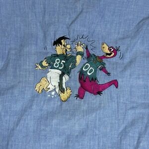 Vintage 1994 The Flintstones Jacksonville Jaguars NFL Blue Button Down Shirt